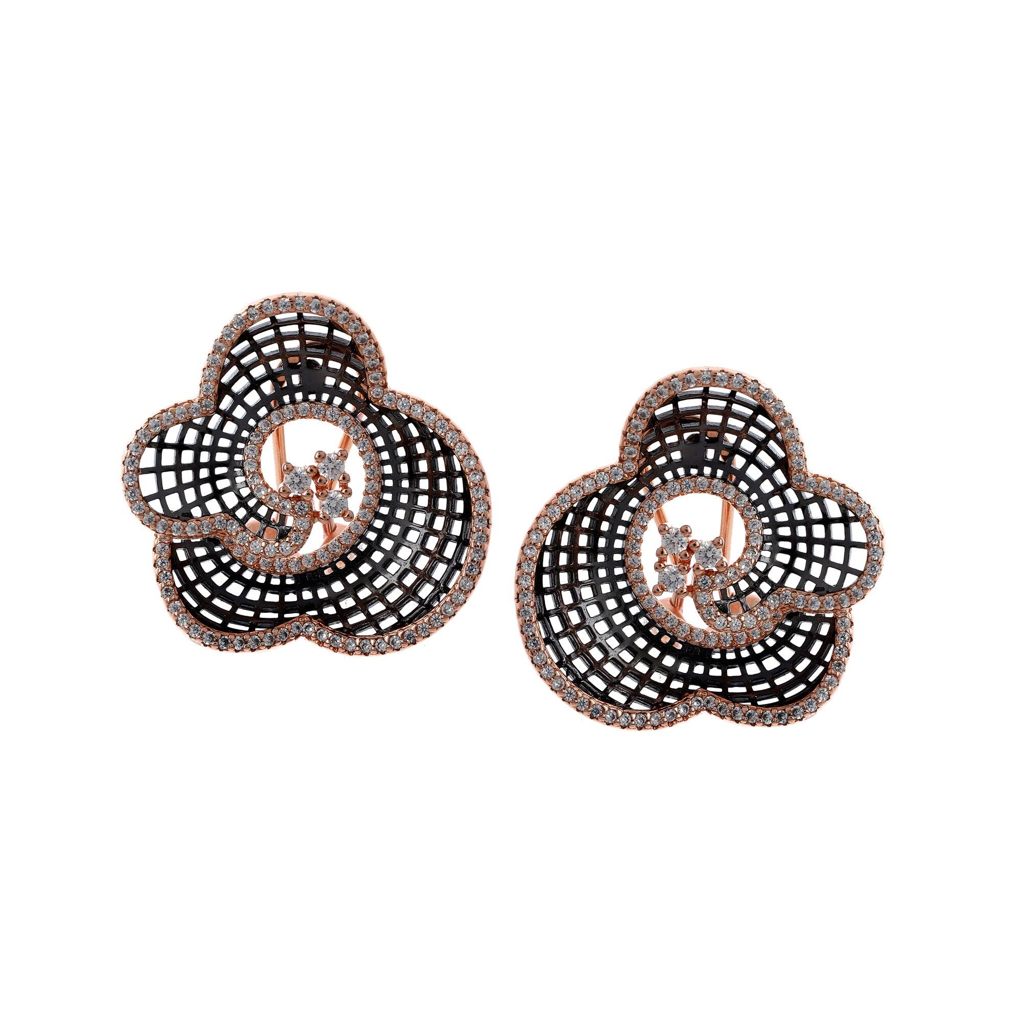 Ravishing Fleur-de-Nuit Earrings - Diavo Jewels