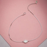 Nautical Breezy Charm Silver Anklet