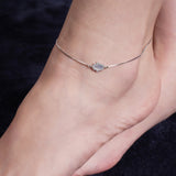 Nautical Breezy Charm Silver Anklet