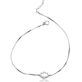 Nautical Breezy Charm Silver Anklet