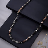 Gilded Armor Two Tone Men's Silver Chain - Diavo Jewels