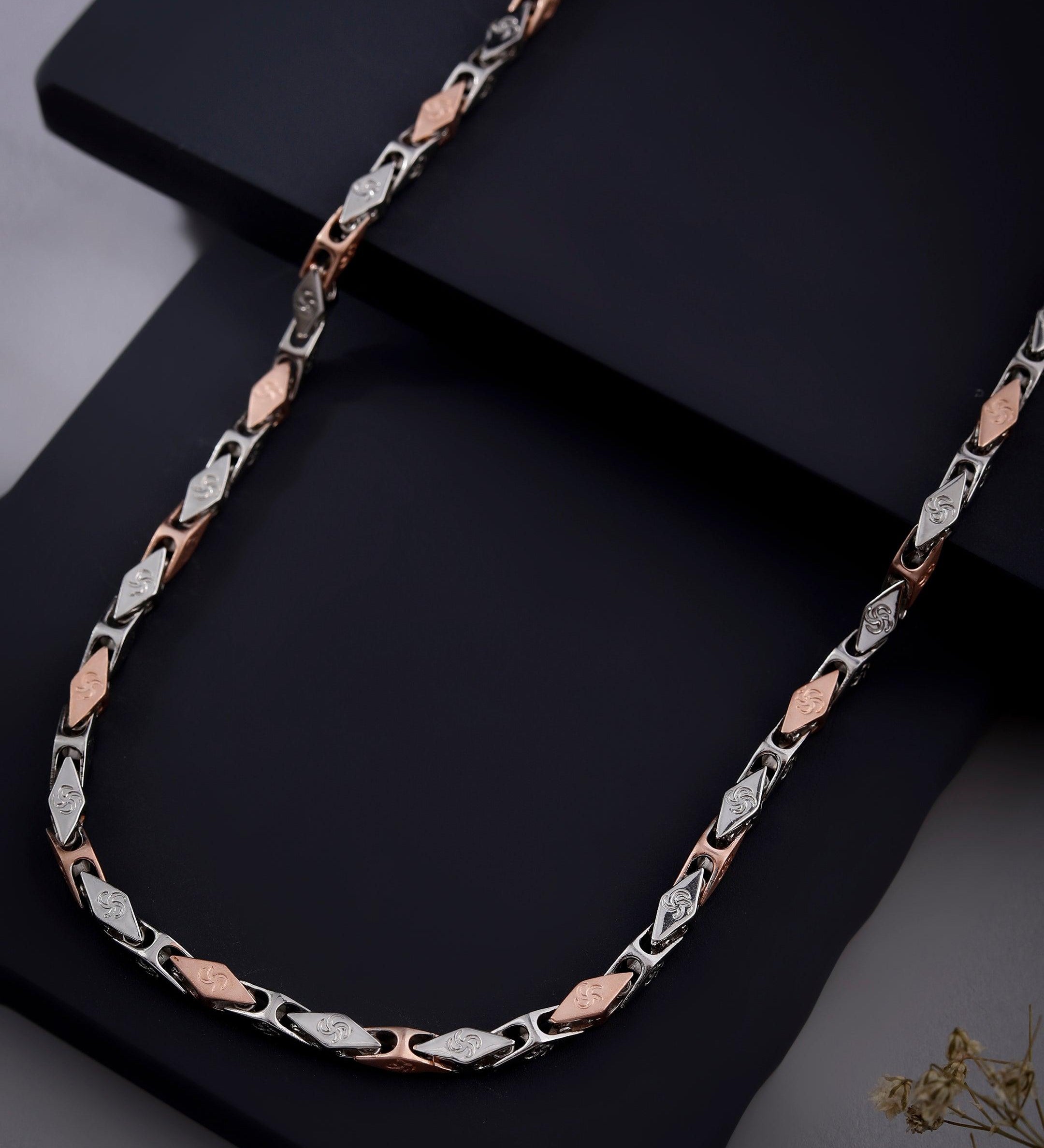 Aurelian Kite Two Tone Men's Silver Chain - Diavo Jewels