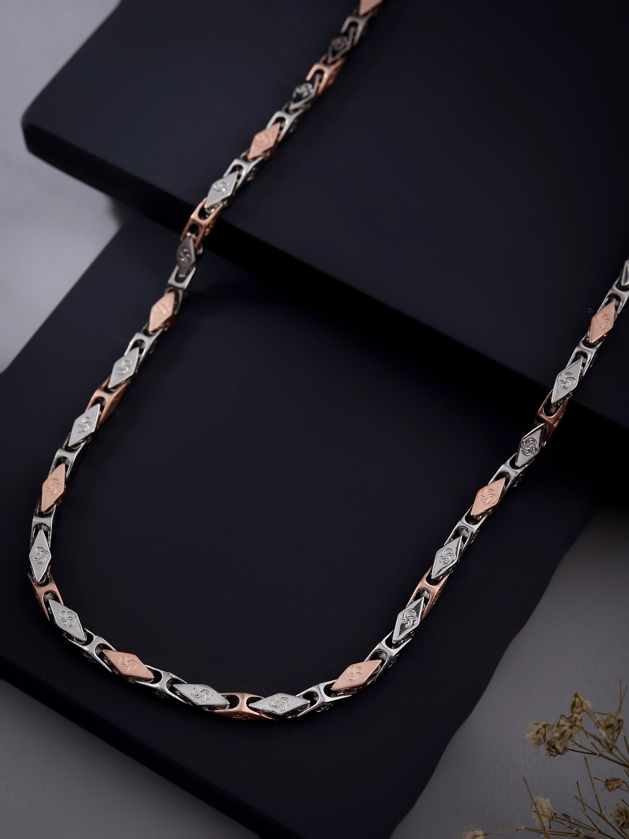 Aurelian Kite Two Tone Men's Silver Chain - Diavo Jewels