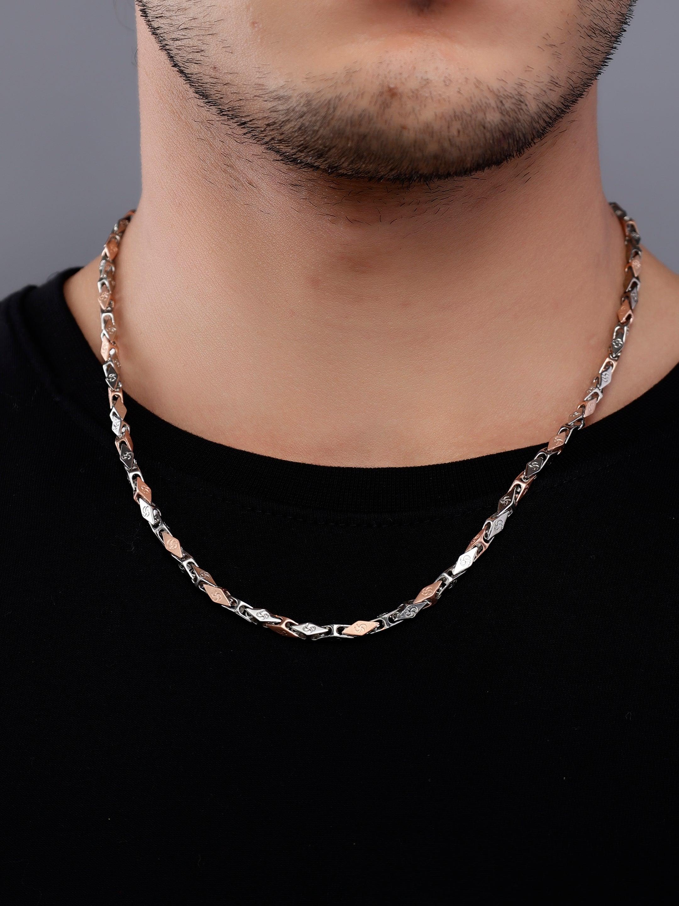 Aurelian Kite Two Tone Men's Silver Chain - Diavo Jewels