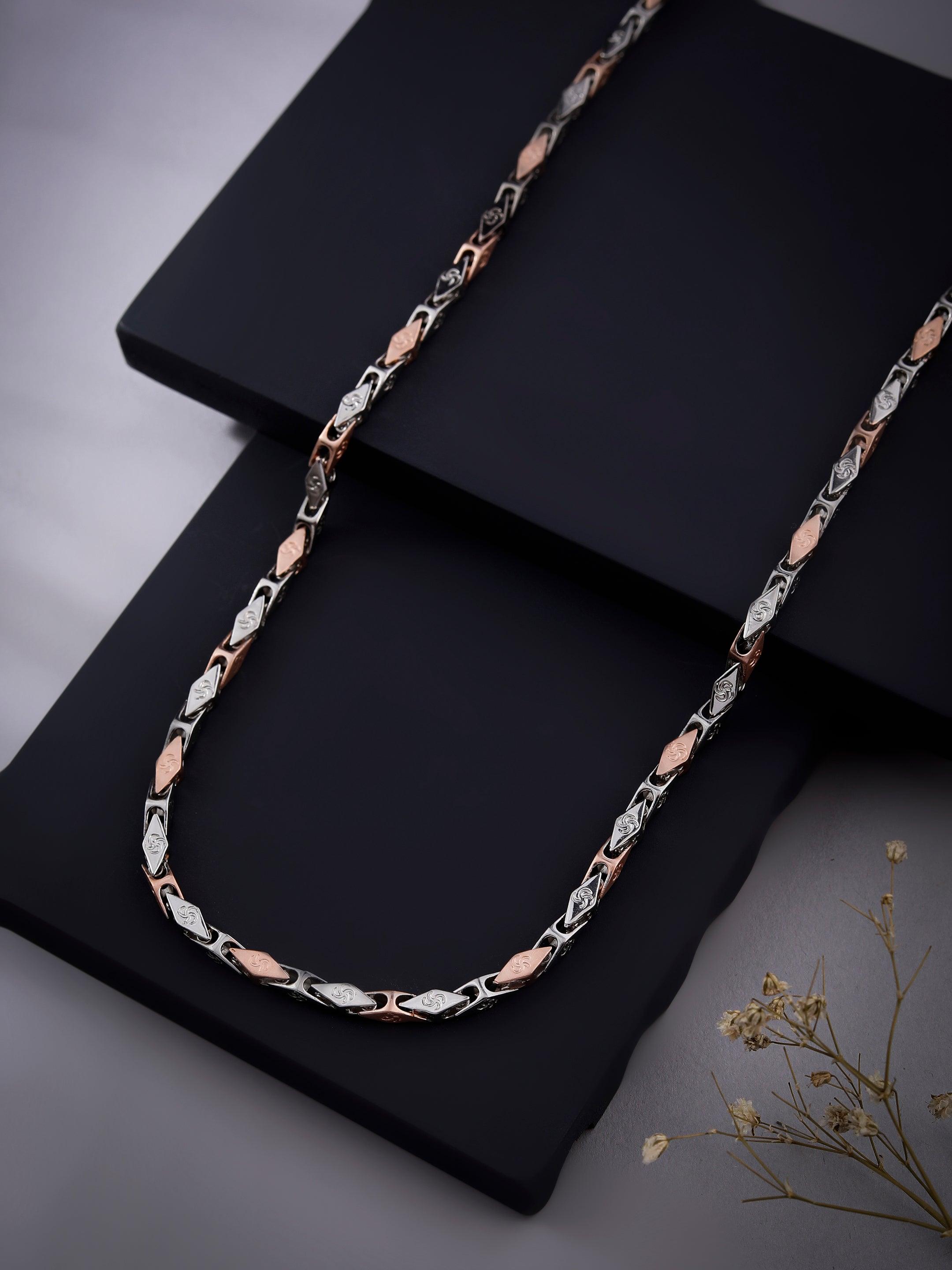 Aurelian Kite Two Tone Men's Silver Chain - Diavo Jewels