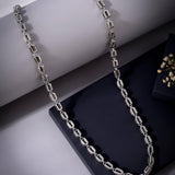 Pinnacle Prestige Rhodium Plated Men's Silver Chain - Diavo Jewels