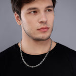 Pinnacle Prestige Rhodium Plated Men's Silver Chain - Diavo Jewels