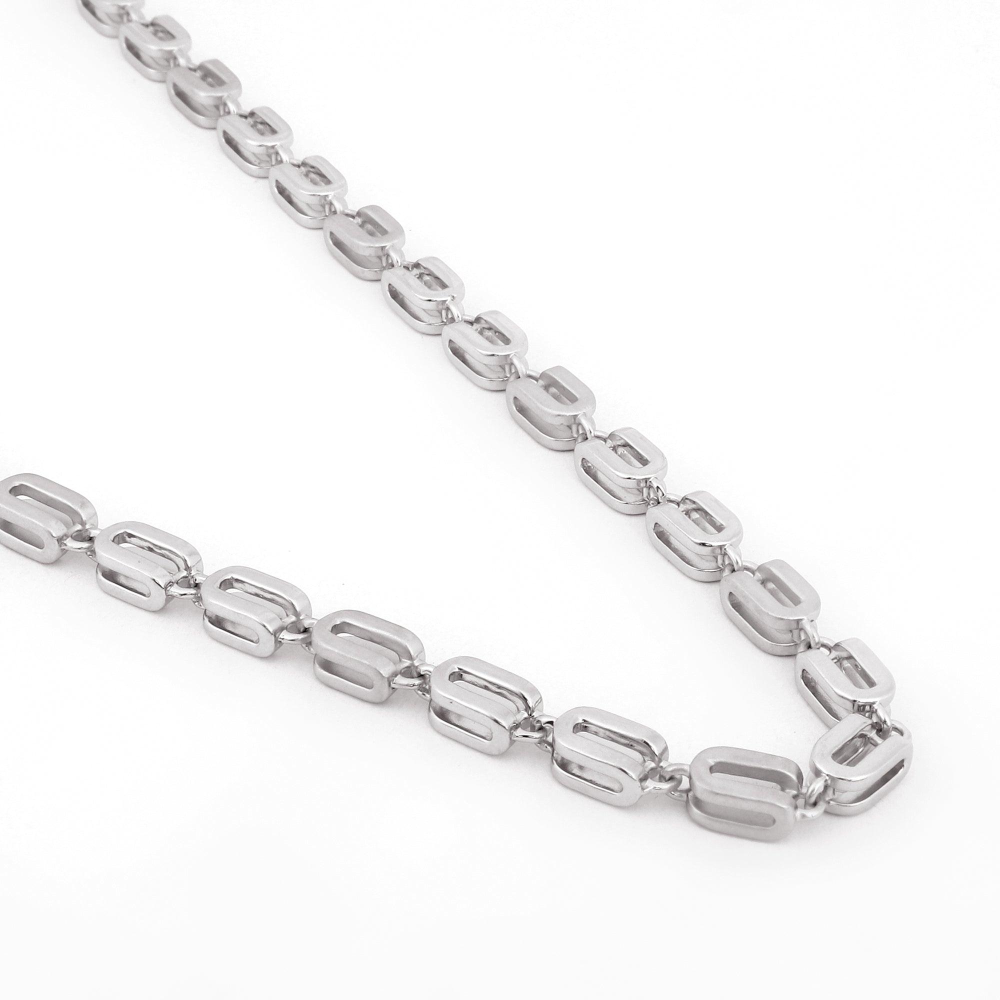 Pinnacle Prestige Rhodium Plated Men's Silver Chain - Diavo Jewels