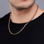 Nomad Wanderer Curb Two Tone Men's Silver Chain - Diavo Jewels