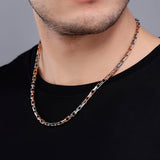 Nomad Wanderer Curb Two Tone Men's Silver Chain - Diavo Jewels