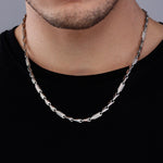 Elite Zen Rhodium Plated Men's Silver Chain - Diavo Jewels