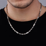 Elite Zen Rhodium Plated Men's Silver Chain - Diavo Jewels