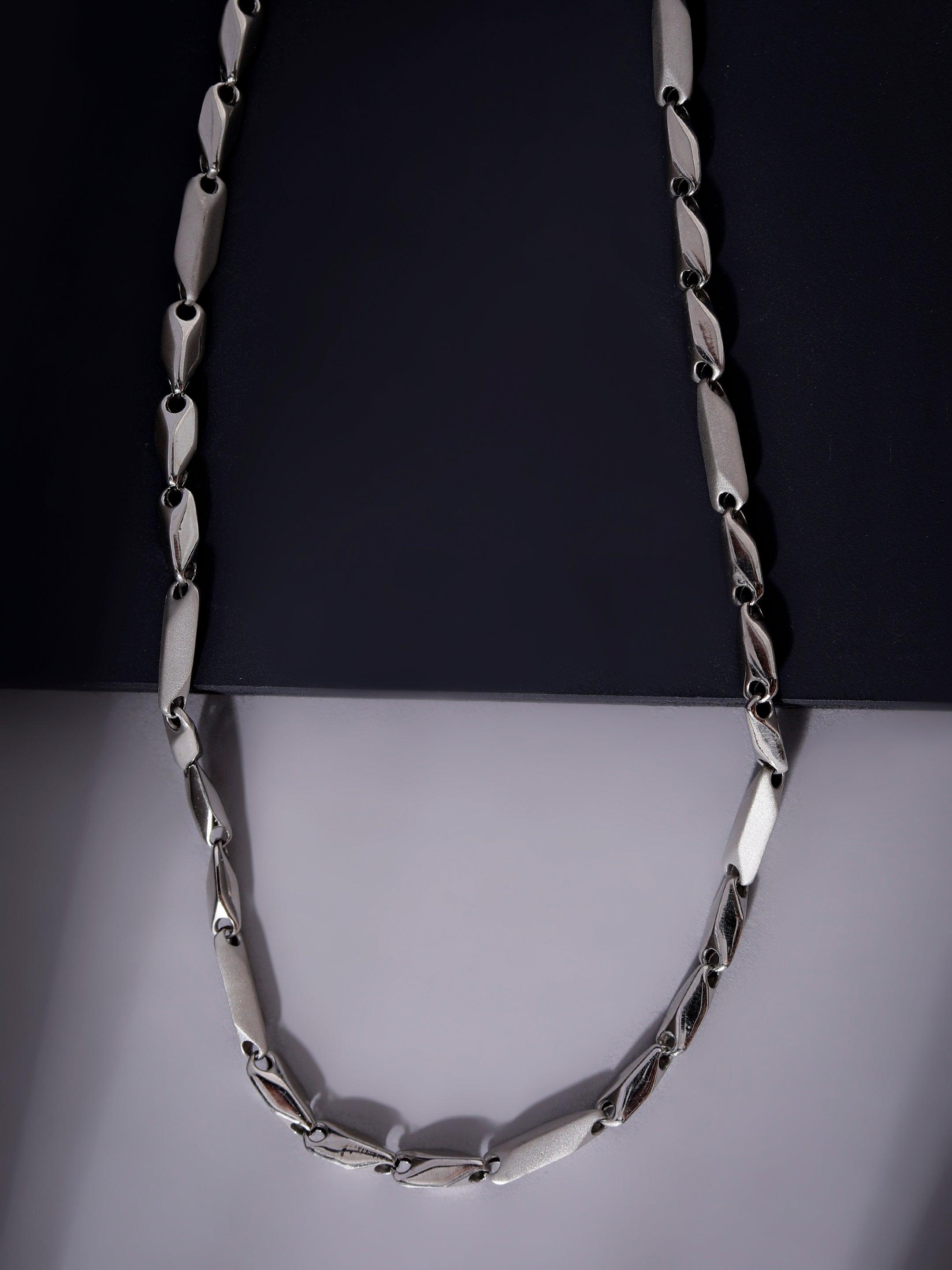 Elite Zen Rhodium Plated Men's Silver Chain - Diavo Jewels