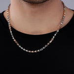 Odyssey Pyramid Two Tone Men's Silver Chain - Diavo Jewels