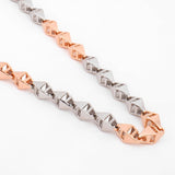 Odyssey Pyramid Two Tone Men's Silver Chain - Diavo Jewels