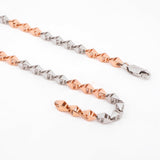 Odyssey Pyramid Two Tone Men's Silver Chain - Diavo Jewels