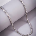 Phantom Stealth Curb Rhodium Plated Men's Silver Chain - Diavo Jewels