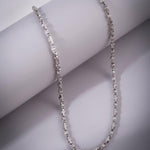 Phantom Stealth Curb Rhodium Plated Men's Silver Chain - Diavo Jewels