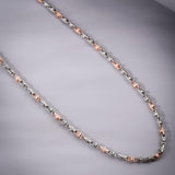 Phantom Stealth Curb Two Tone Men's Silver Chain - Diavo Jewels