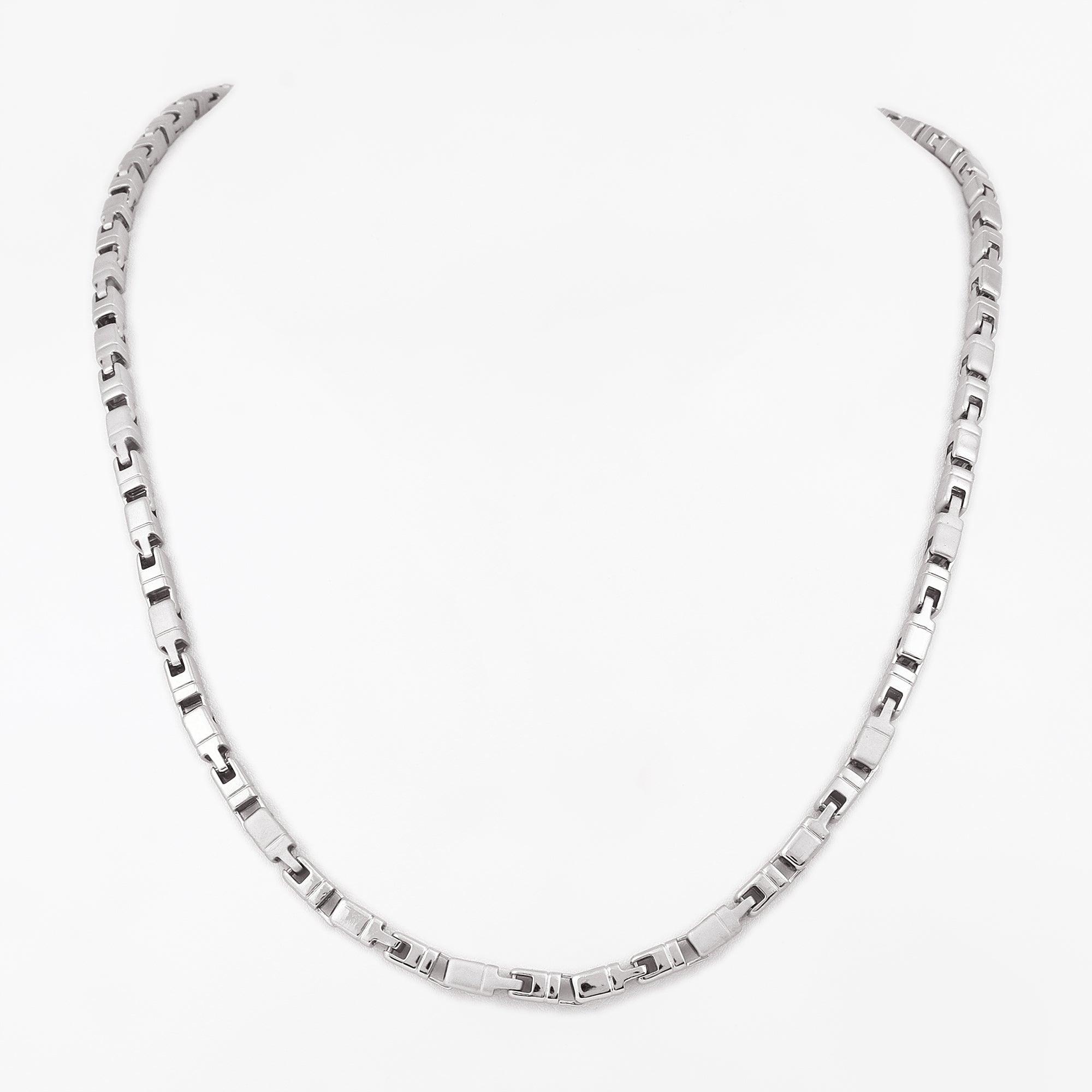 Corsair Rhodium-Plated Men's Silver Chain - Diavo Jewels