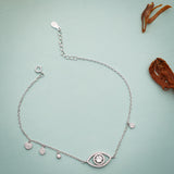 Evelyn Iris Silver Anklet