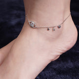 Evelyn Iris Silver Anklet