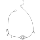 Evelyn Iris Silver Anklet