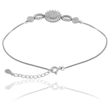 Wheel of Virtue Silver Anklet