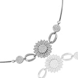 Wheel of Virtue Silver Anklet