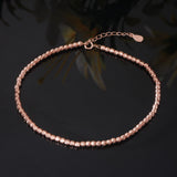 The Zaria Beadlace Silver Anklet