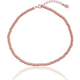 The Zaria Beadlace Silver Anklet