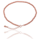 The Zaria Beadlace Silver Anklet