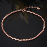 The Zaria Beadlace Silver Anklet