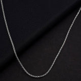 Lattice Crest Men's Silver Chain