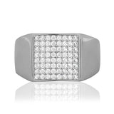 The Zenith Grid Men's Silver Ring