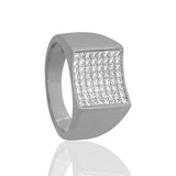 The Zenith Grid Men's Silver Ring