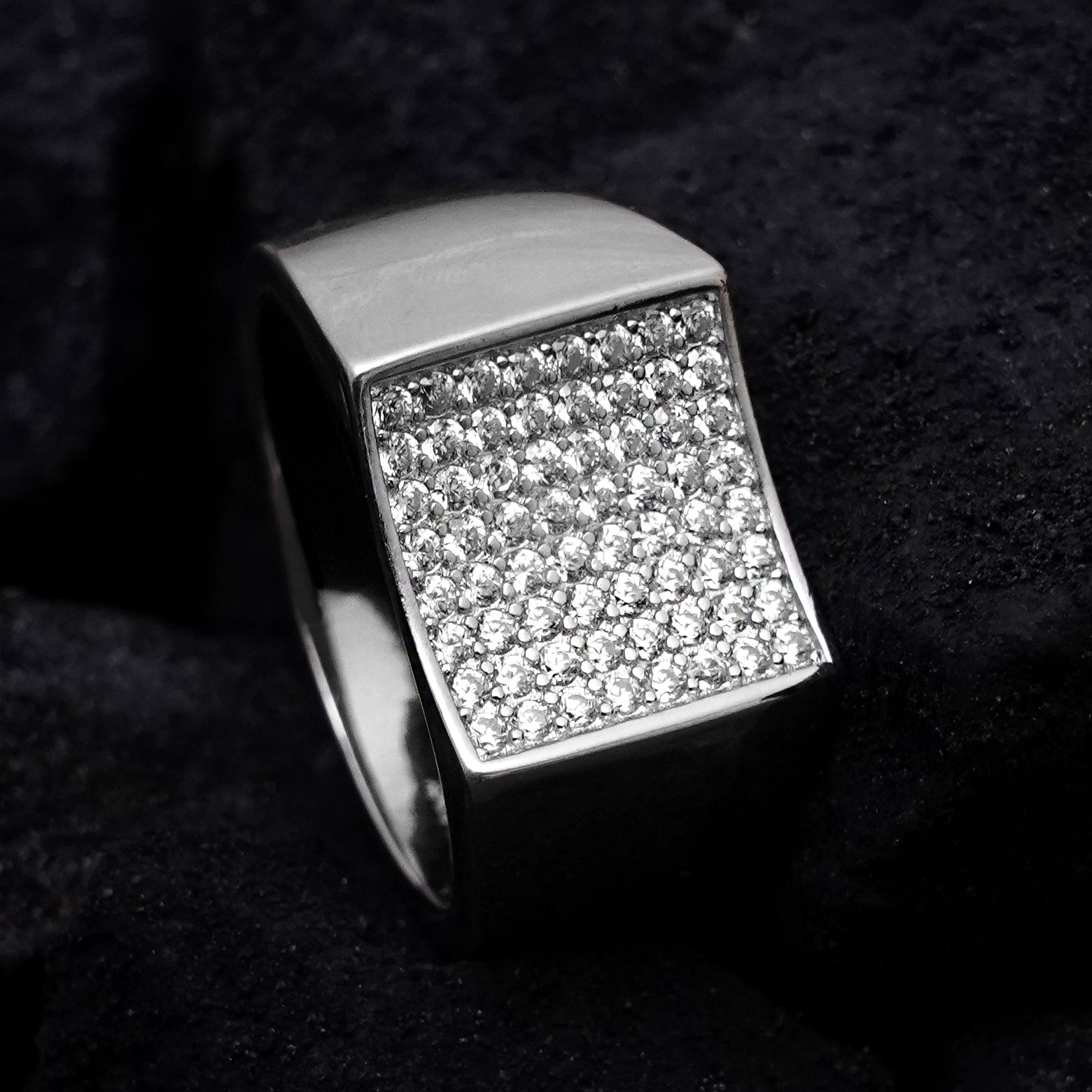 The Zenith Grid Men's Silver Ring