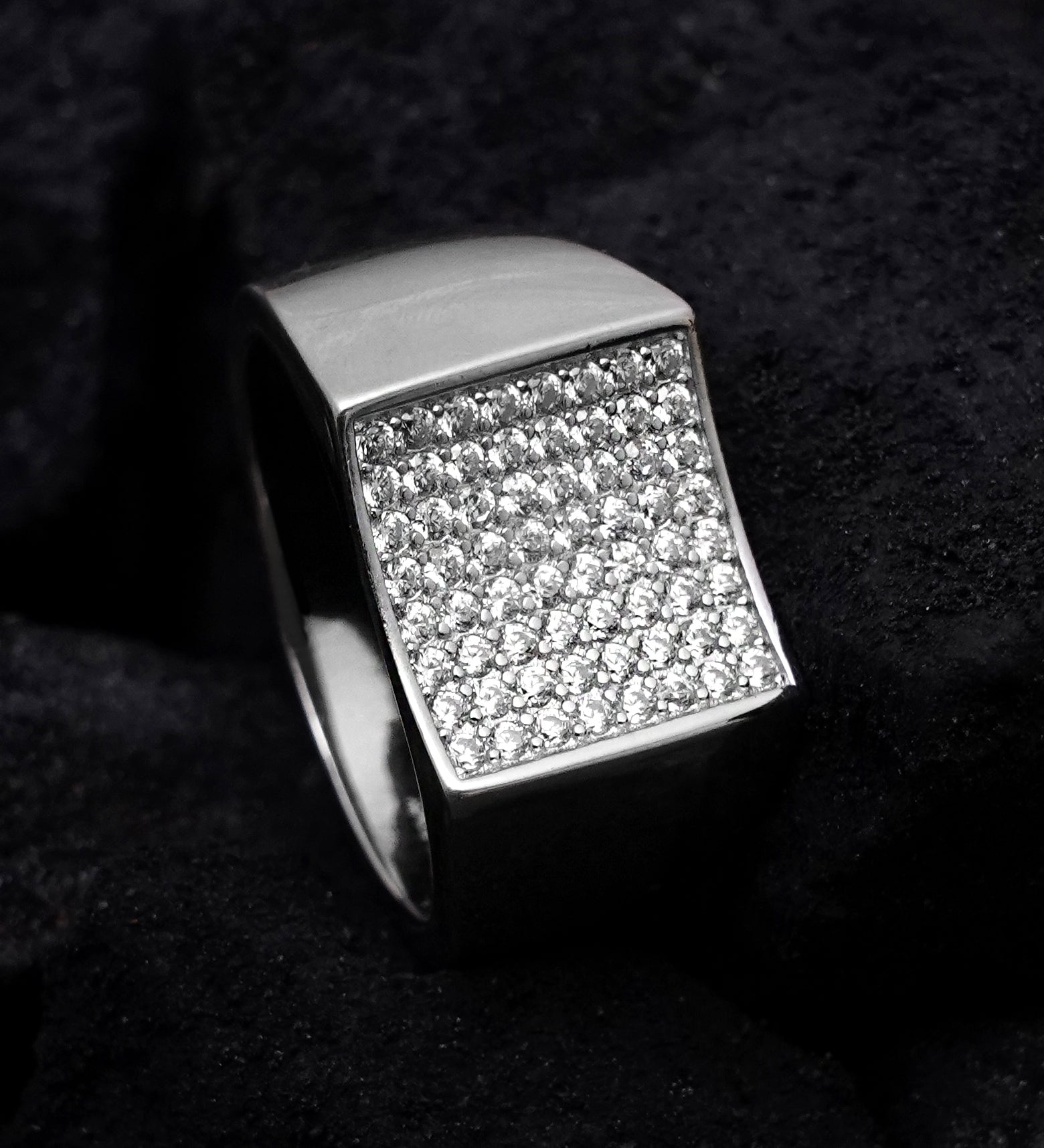 The Zenith Grid Men's Silver Ring