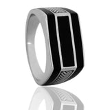 Luxe Ridge Men's Silver Ring