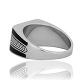 Luxe Ridge Men's Silver Ring