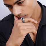 Tranquil Stalwart Men's Silver Ring