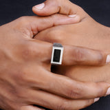 Tranquil Stalwart Men's Silver Ring