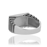 Tranquil Stalwart Men's Silver Ring