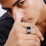 Stallion Crest Men's Silver Ring