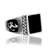 Stallion Crest Men's Silver Ring