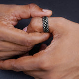 Vanguard Braided Men's Silver Ring