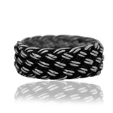 Vanguard Braided Men's Silver Ring