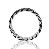 Vanguard Braided Men's Silver Ring