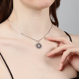 Mystic Mandala Silver Necklace