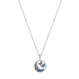 Azure Dreamflight Halo Silver Necklace